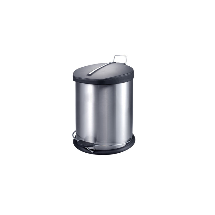 Stainless Steel Step Bin 5liter With Black Plastic Lid