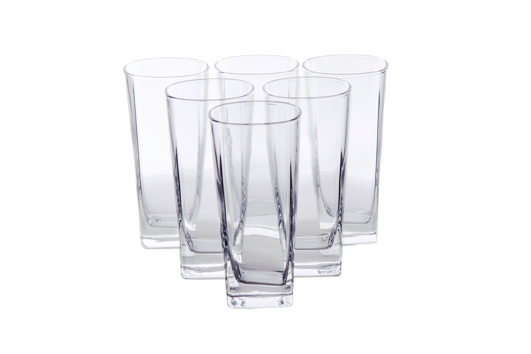 Exquisite Square 6pc Glass Tumbler Set 27cl