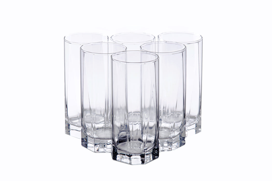 Exquisite Octagon 6pc Glass Tumbler Set Set 37cl