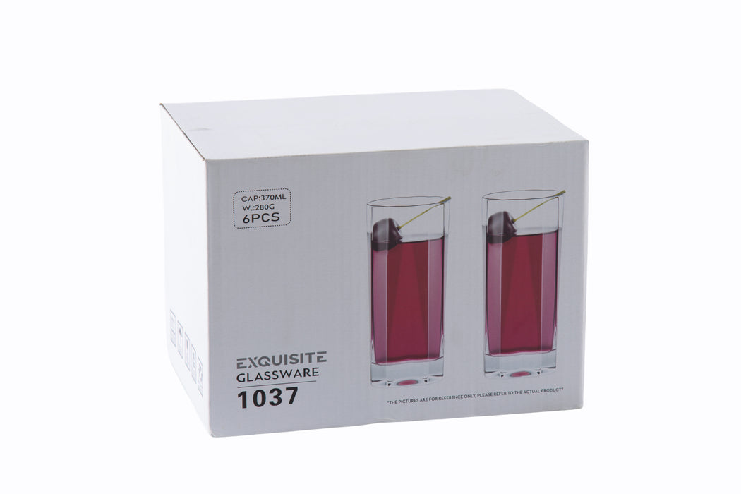 Exquisite Octagon 6pc Glass Tumbler Set Set 37cl
