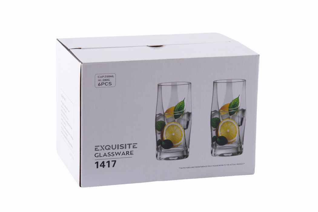 Exquisite Cube 6pc Glass Tumbler Set Set 35cl