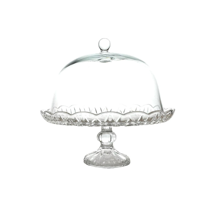 Glass Galaxy Cake Plate With Dome D31xh29cm