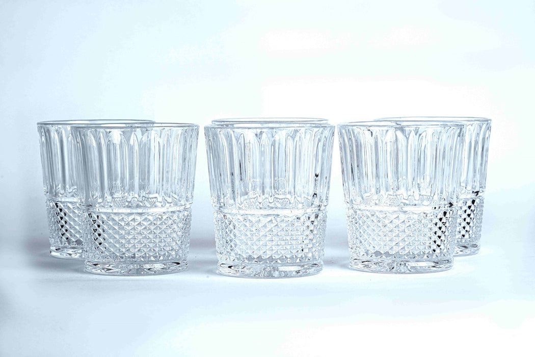 Diamond 6pc Glass O/F Tumbler Set 32cl