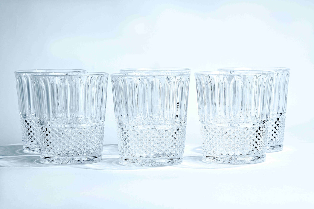 Diamond 6pc Glass O/F Tumbler Set 32cl