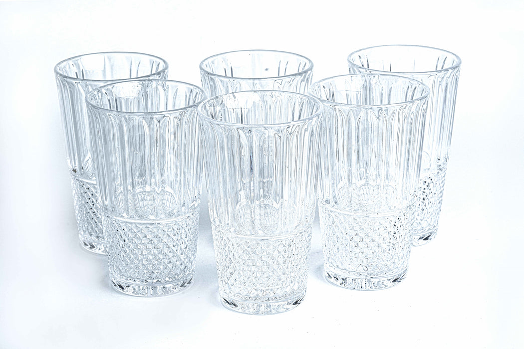 Diamond 6pc Glass H/B Tumbler Set 38cl