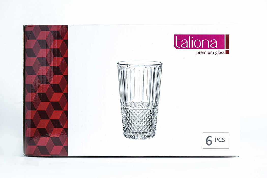 Diamond 6pc Glass H/B Tumbler Set 38cl