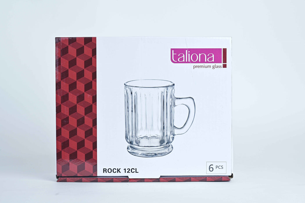Rock 6pc Glass Tea Cup Set 12cl