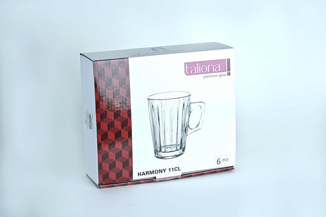 Harmony 6pc Glass Tea Cup Set 11cl