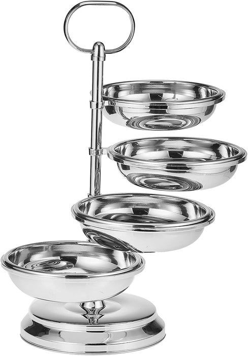 Stainless Steel 4 Stage Snack Stand Height 29cm Dia 12cm