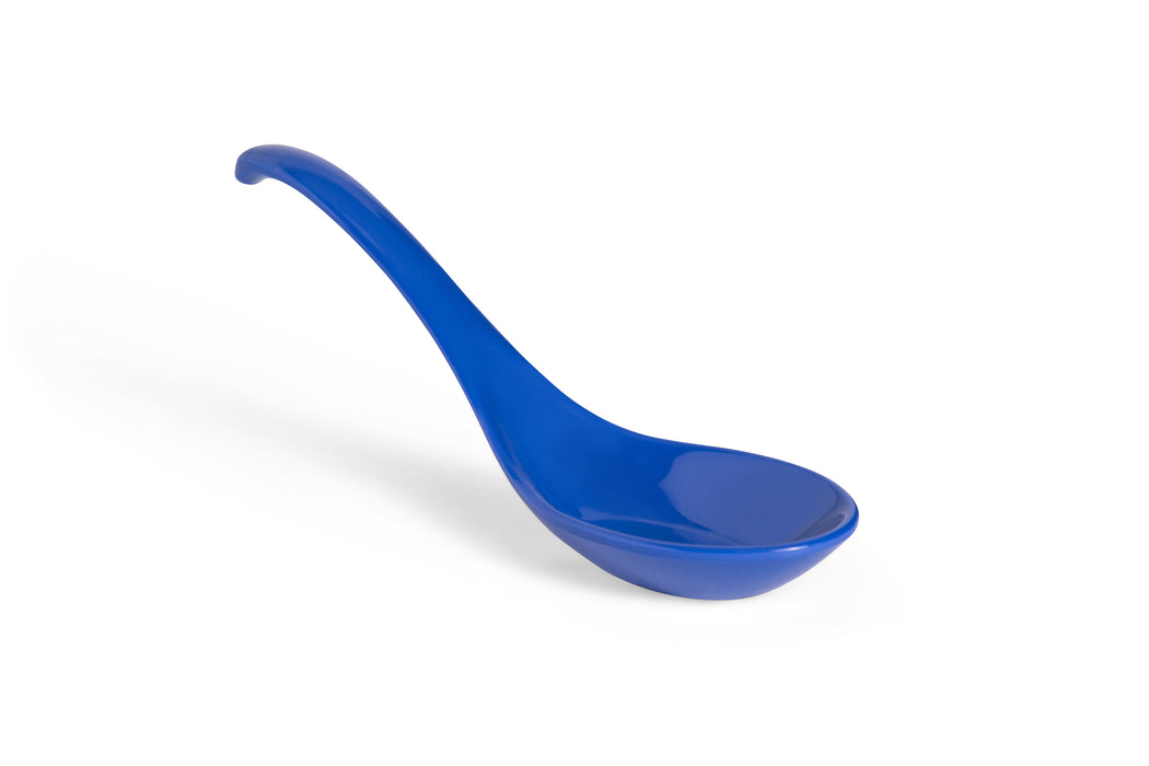 Blue Melamine Soup Spoon 15cm