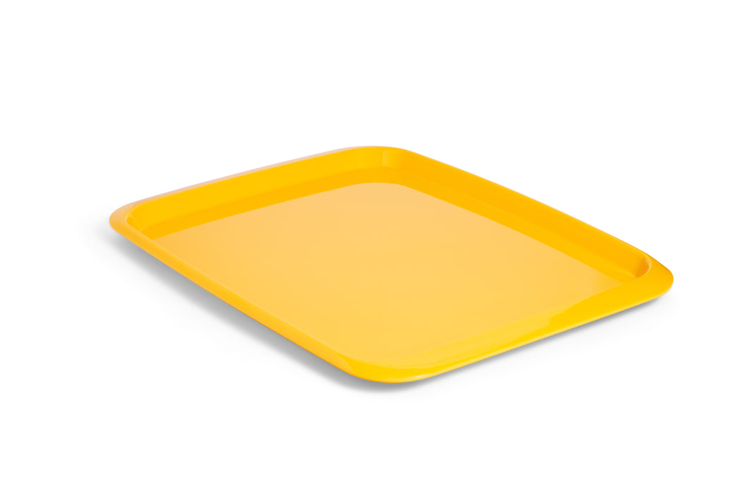 Yellow Melamine Rectangular Serving Tray 44x32cm
