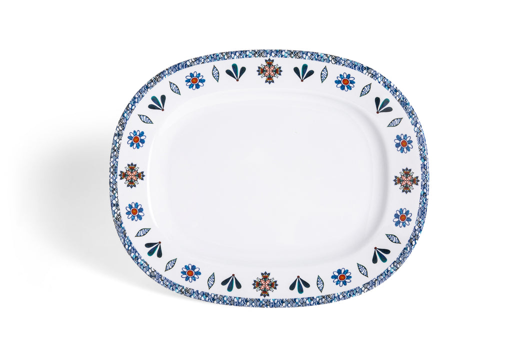 Riga Melamine Rectangular Dinner Plate 35x28cm