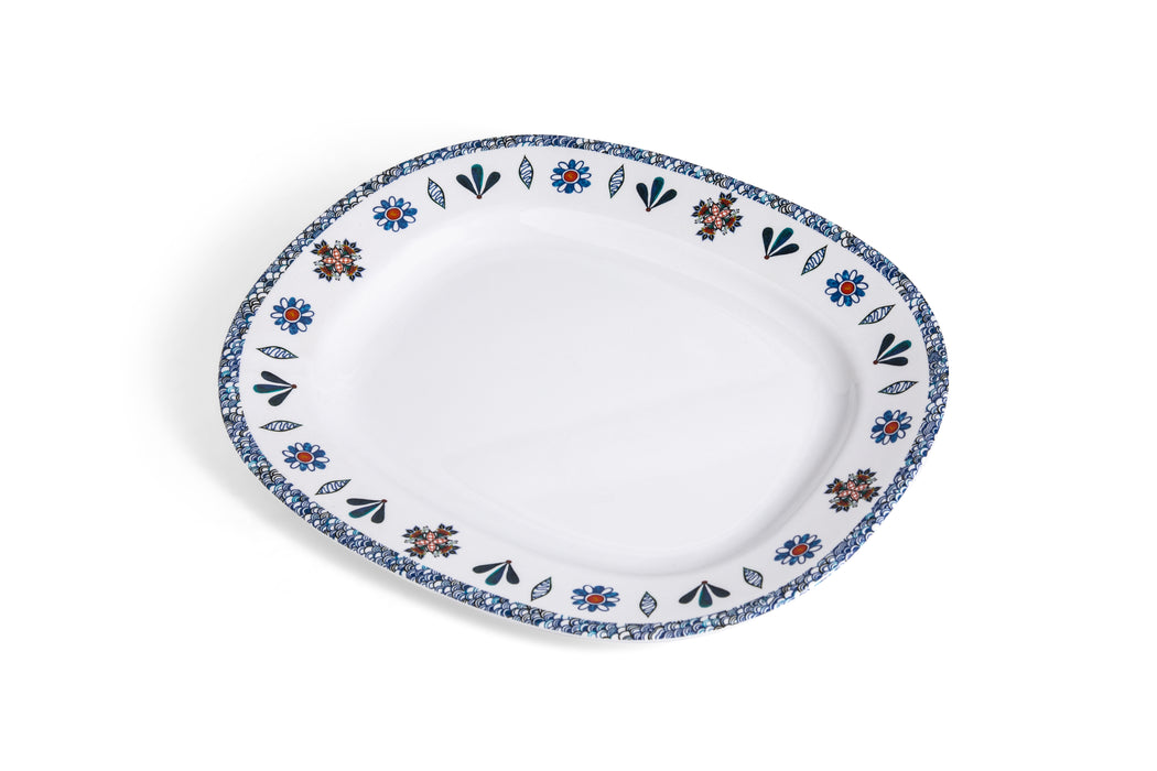 Riga Melamine Rectangular Dinner Plate 35x28cm