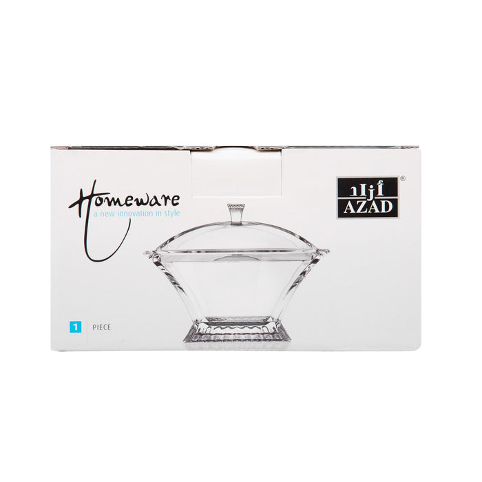 Acrylic Rectangle Medium Candy Bowl With Lid 26cl