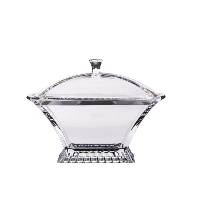 Acrylic Rectangle Medium Candy Bowl With Lid 26cl
