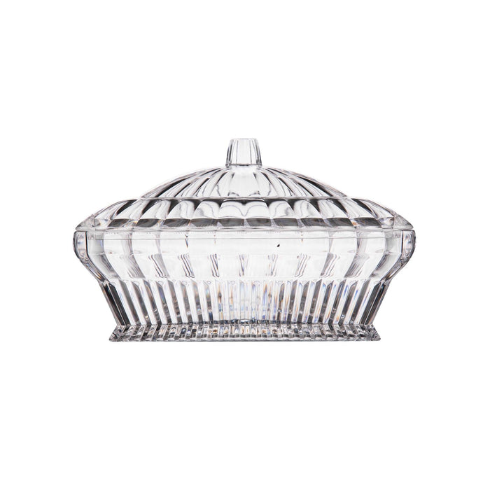 Acrylic Lotus Large Candy Bowl With Lid