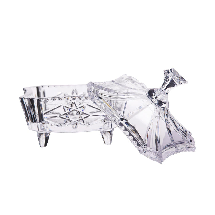 Acrylic Crown Container Candy Bowl With Lid