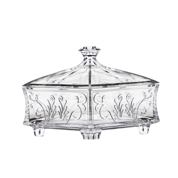 Acrylic Fudge Shape Candy Bowl With Lid