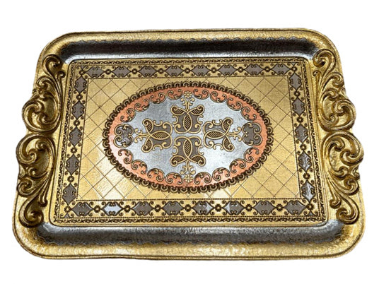 SEZZATINI ALBIZI RECTANGLE WOODEN TRAY WITH HANDLE 37X49CM, VL-234-5-3836