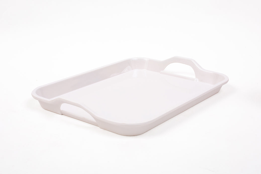 White Melamine Tray 20.5 Inch