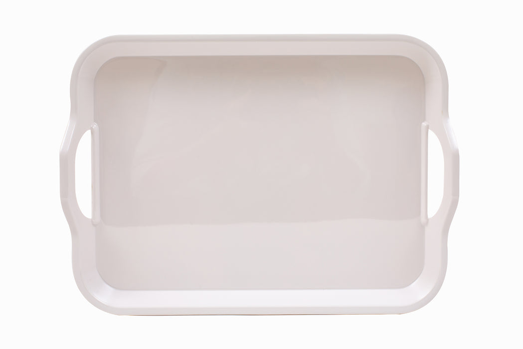 White Melamine Tray 20.5 Inch