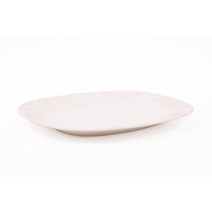 Golden Lilly Melamine Oval Plate 14 Inch
