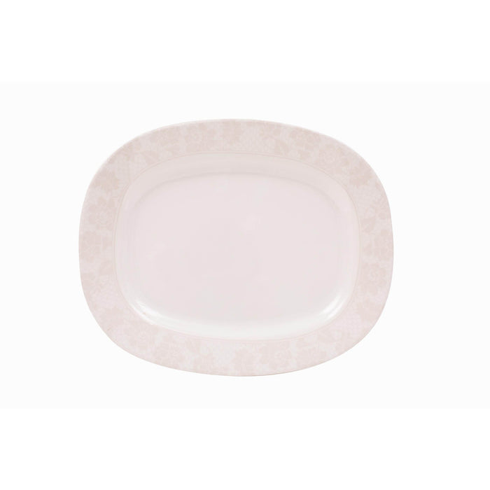 Golden Lilly Melamine Oval Plate 14 Inch