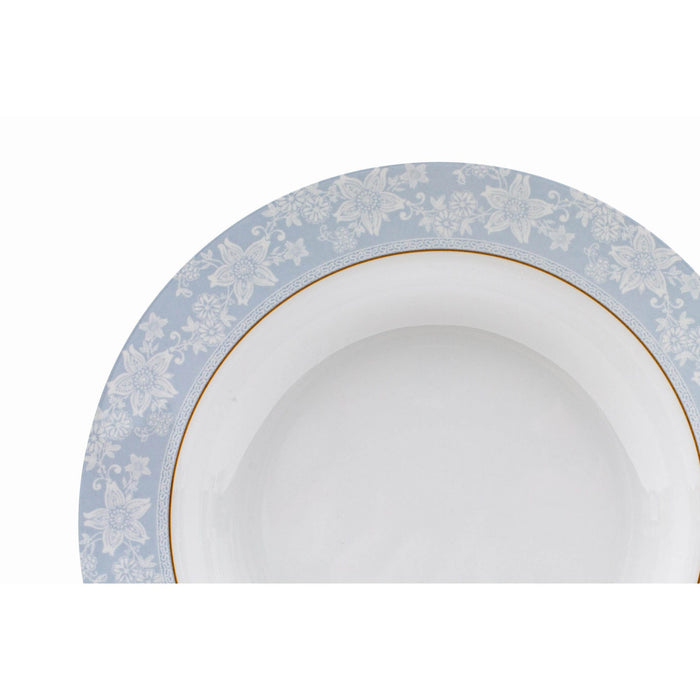 Pebble Flower Melamine Soup Plate 9 Inch