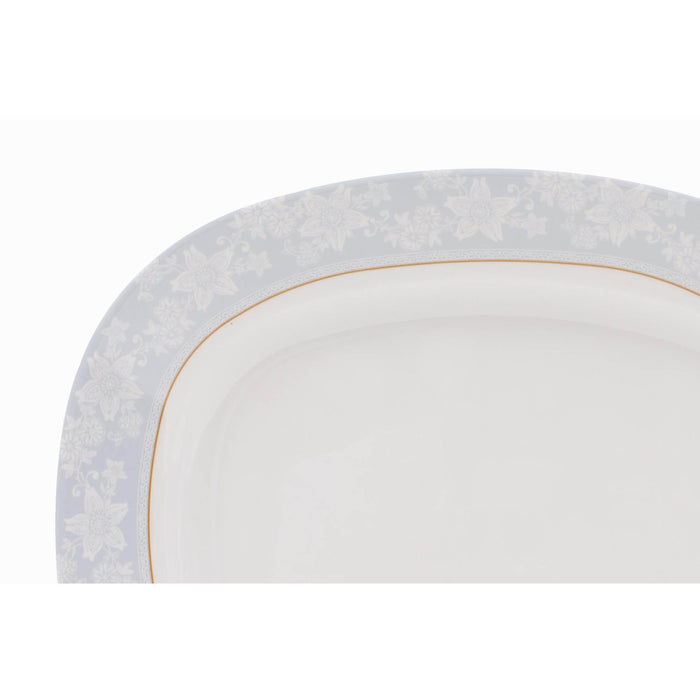 Pebble Flower Melamine Oval Plate 14 Inch