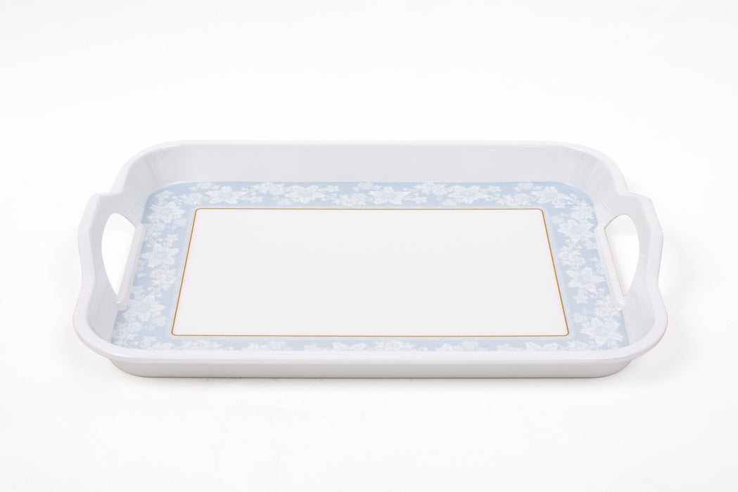 Pebble Flower Melamine Tray 15 Inch