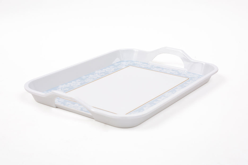 Pebble Flower Melamine Tray 15 Inch