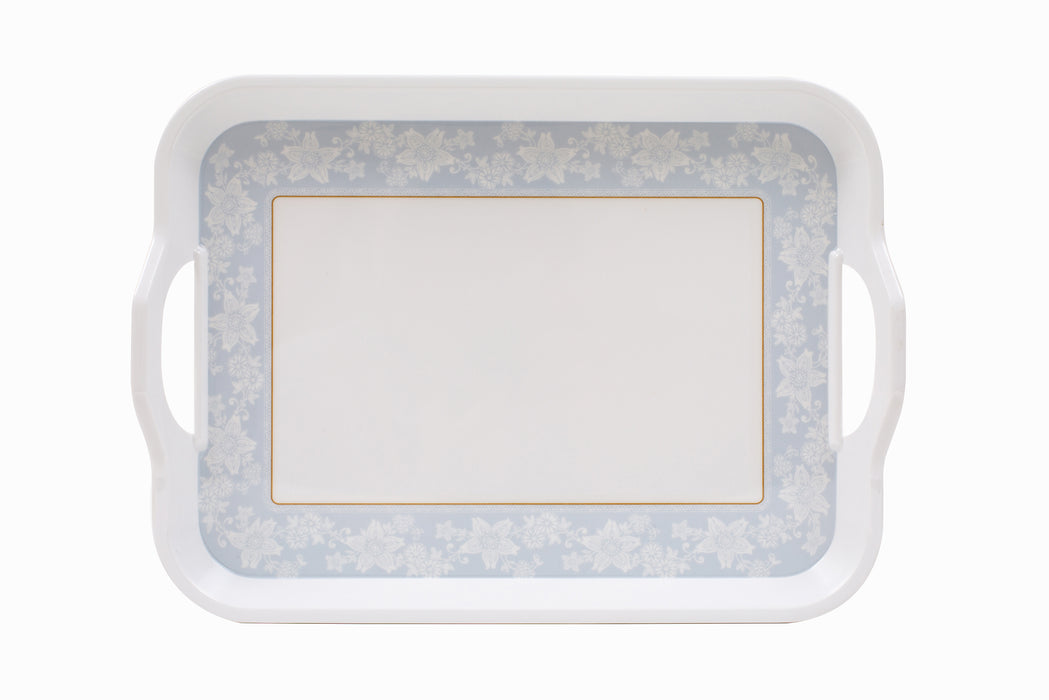 Pebble Flower Melamine Tray 15 Inch
