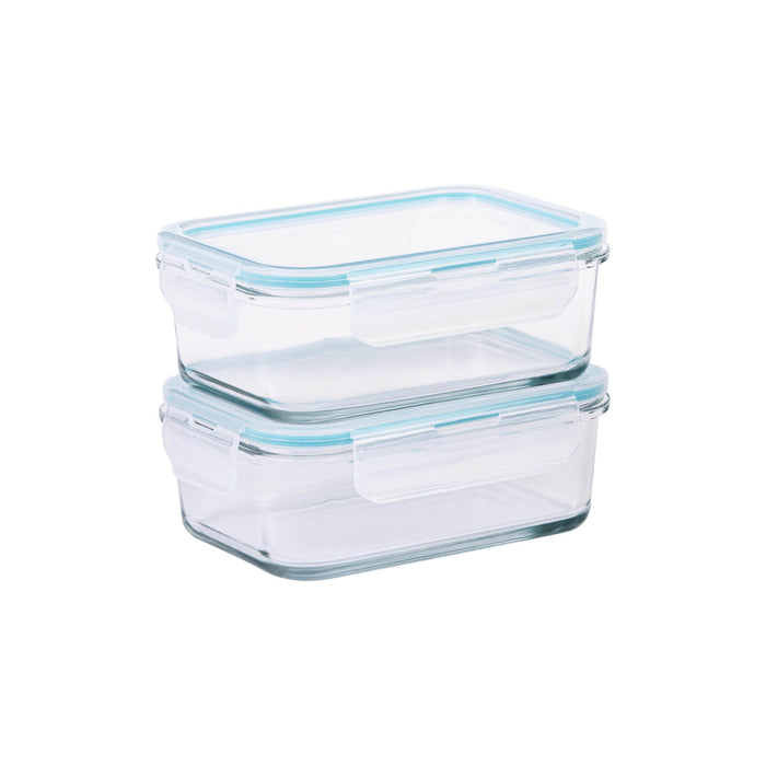 Boro Pro Borosilicate Rectangle Storage Box 2pc Set 72.5cl