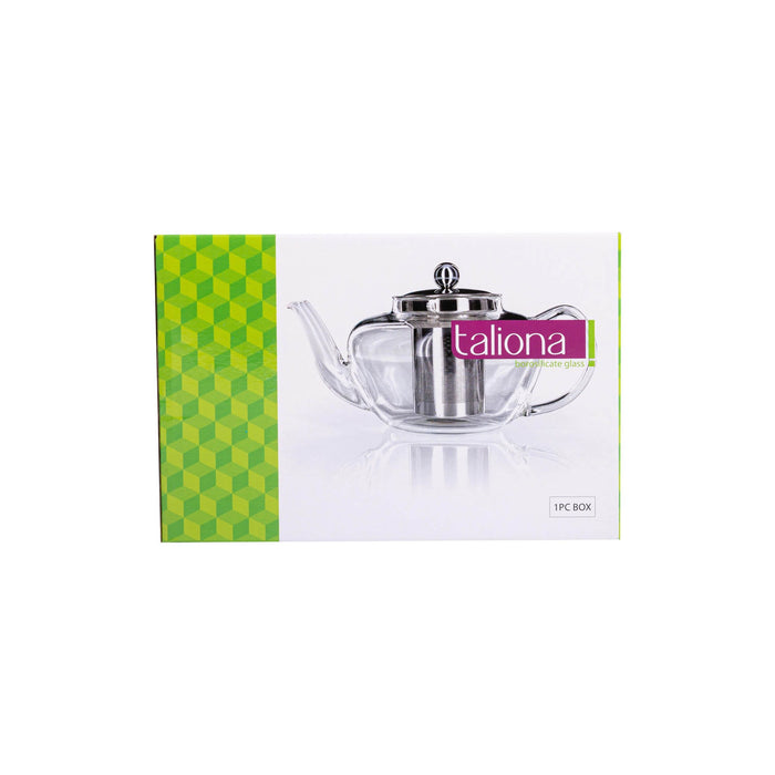 Classic Glass Tea Pot With Stainless Steel Filter & Lid 1000ml