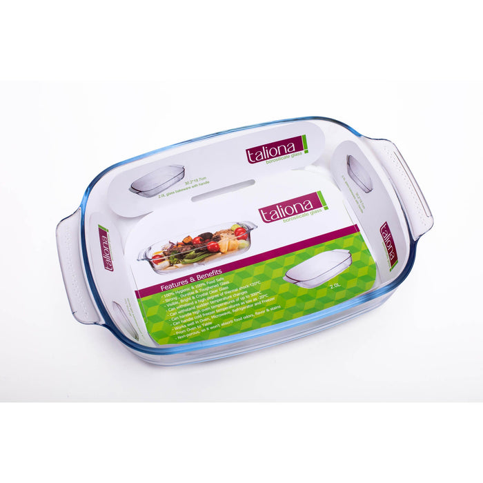Rectangle Glass Bakeware With Handle 2l