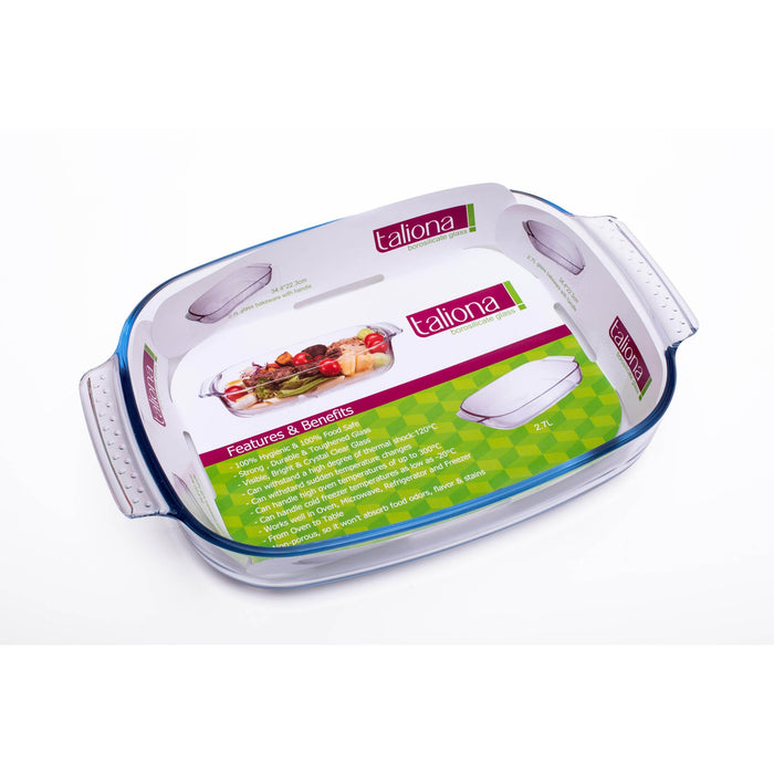Rectangle Glass Bakeware With Handle 2.7l
