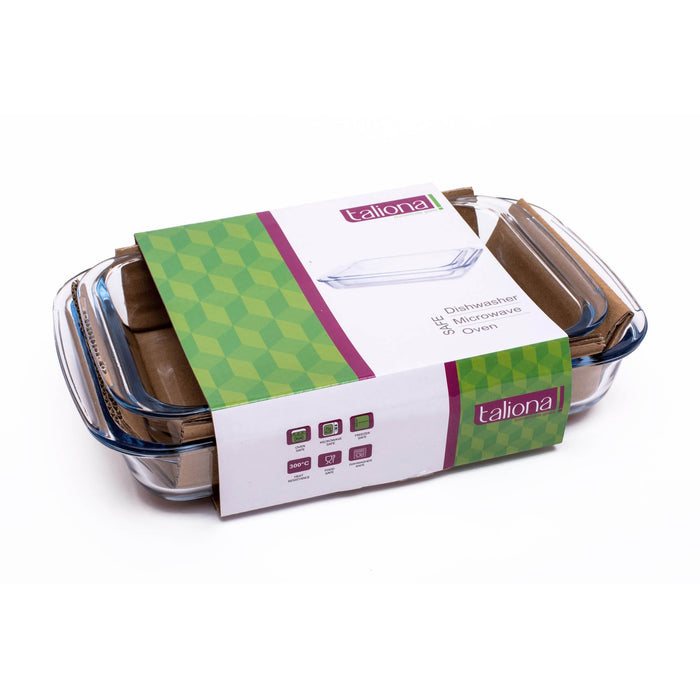 Rectangle Glass Bakeware 2pc Set 1l & 1.6l