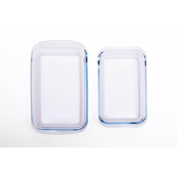 Rectangle Glass Bakeware 2pc Set 1l & 1.6l