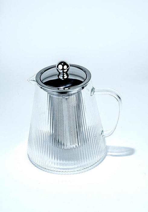 Volcano Glass Tea Pot With Stainless Steel Filter & Lid 800ml