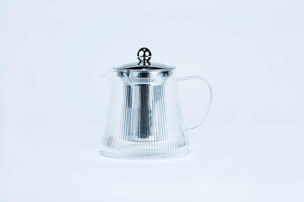 Volcano Glass Tea Pot With Stainless Steel Filter & Lid 800ml