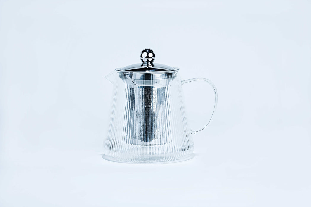 Volcano Glass Tea Pot With Stainless Steel Filter & Lid 1200ml