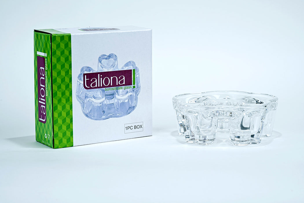 Round Heart Shaped Glass Warmer