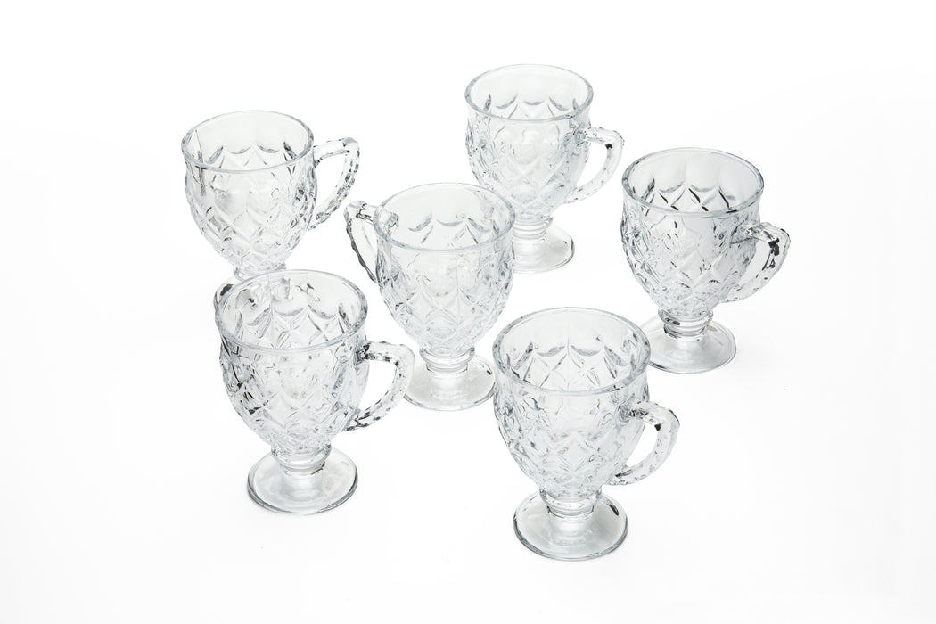 Angelica 6pc Glass Tea Cup Set 16cl
