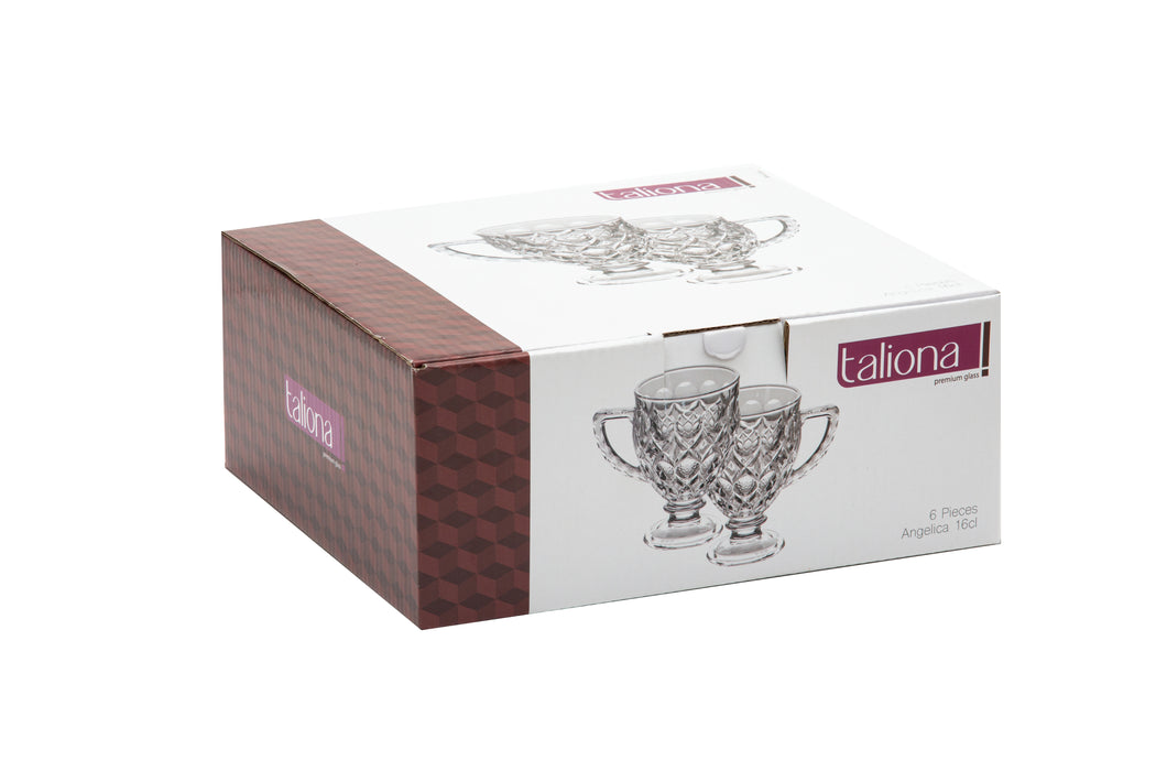 Angelica 6pc Glass Tea Cup Set 16cl