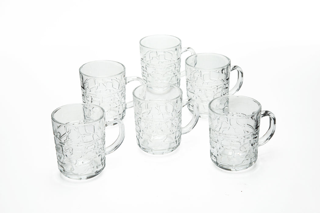 Gothique 6pc Glass Mug Set 24cl