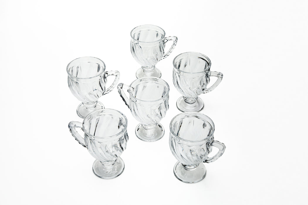 Tulip 6pc Glass Tea Cup Set 16cl