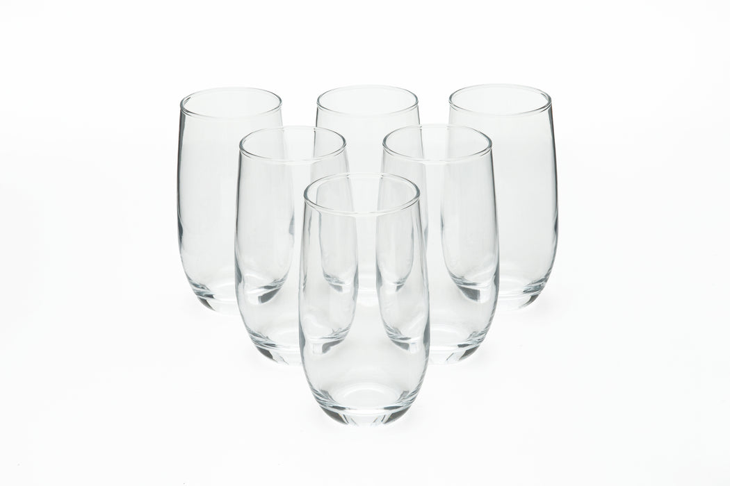 Tulip 6pc Glass H/B Tumbler Set 36cl