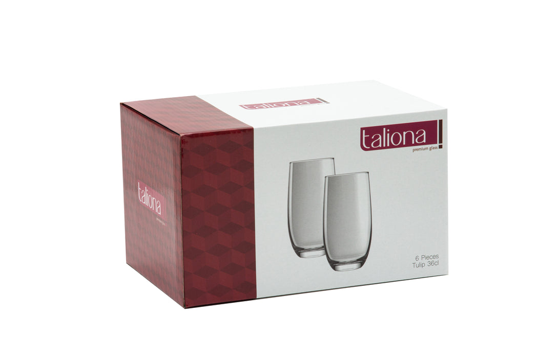 Tulip 6pc Glass H/B Tumbler Set 36cl