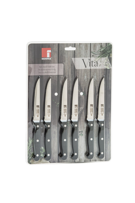 Vita Stainless Steel 6pc Steak Knife Set