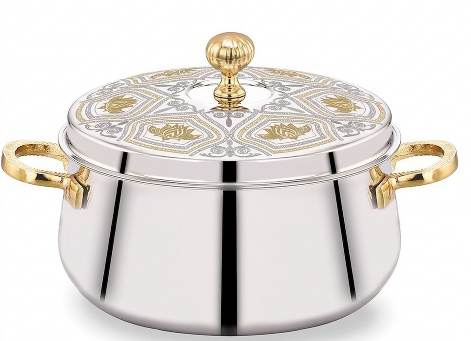Vajra Zoya Stainless Steel Hotpot 2.5l Gold+Silver